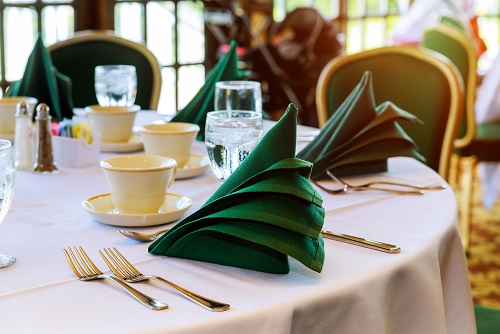 wedding table set for fine dining another catered event